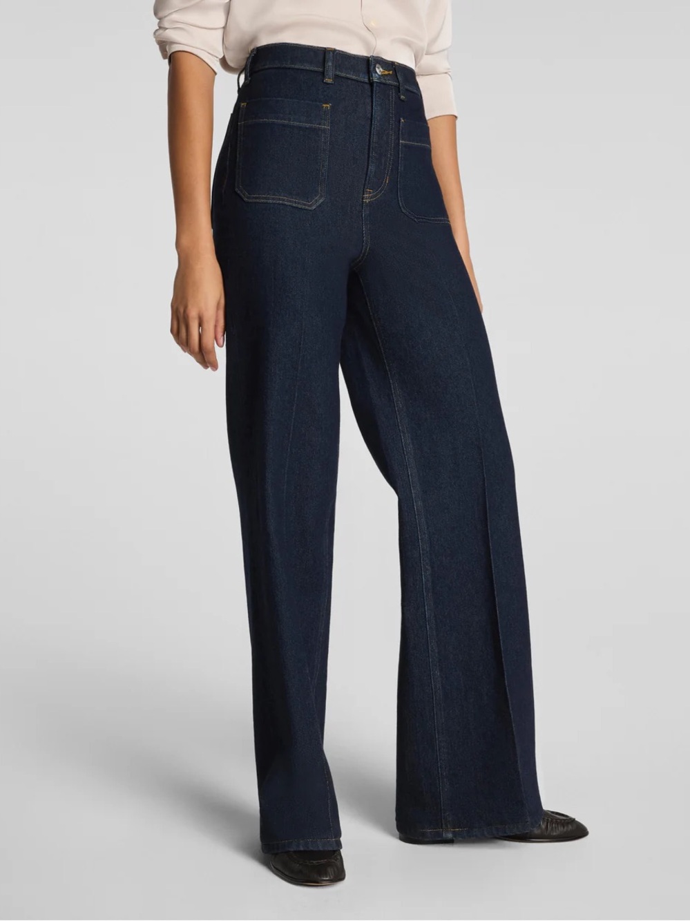 NWT - SPANXshape® Easy Flare Jeans with Patch Pockets Jeans - Size 12 - Picture 2 of 7